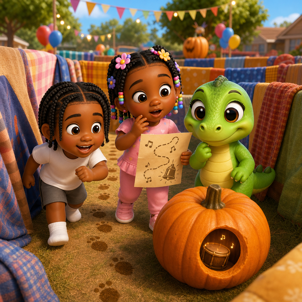 The Pumpkin Drumbeat Mystery — scene from the story