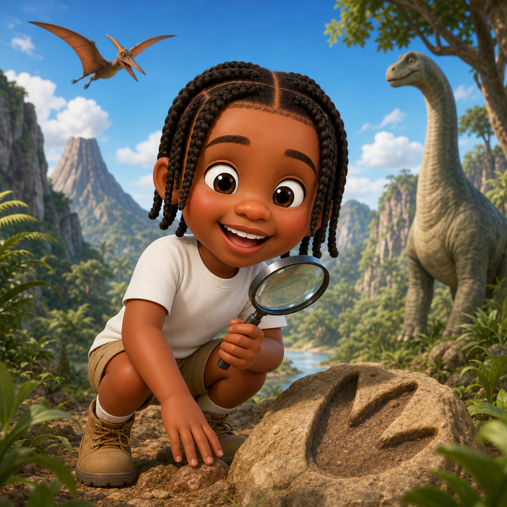 Asce's Dino Discovery Day — scene from the story