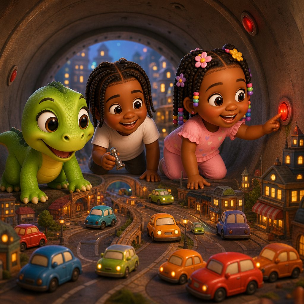 The Secret Toy Car Parade — scene from the story