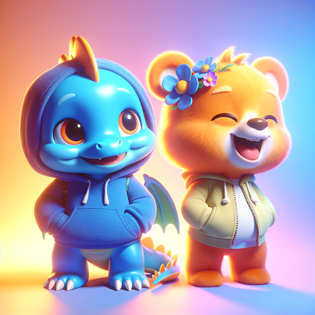 Dragonette and Bear Team Up — scene from the story
