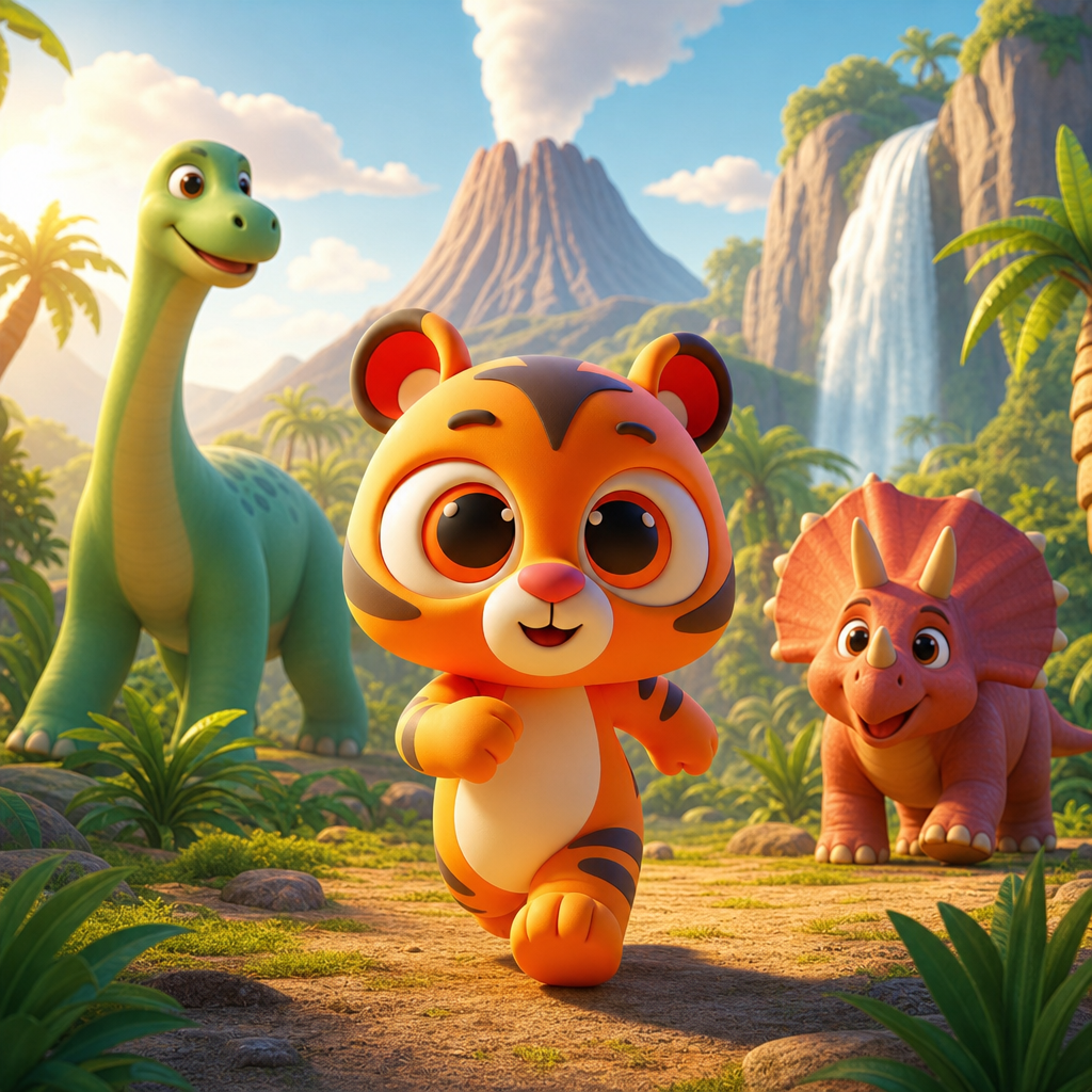 Khushi's Dino Dash — scene from the story