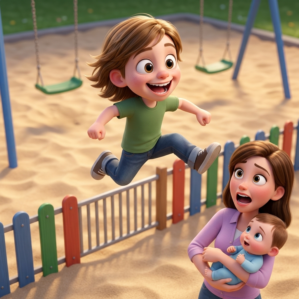 Emmett's Big Playground Adventure — scene from the story