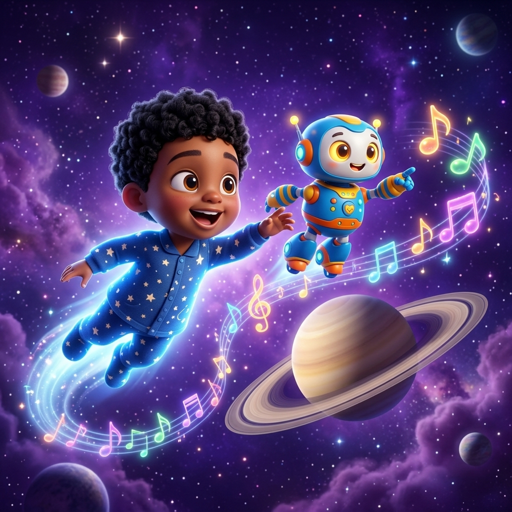 Amari's Galactic Song Chase — scene from the story