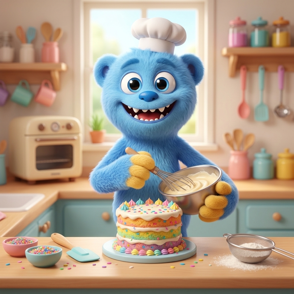 Huggy Wuggy Bakes Cake — scene from the story