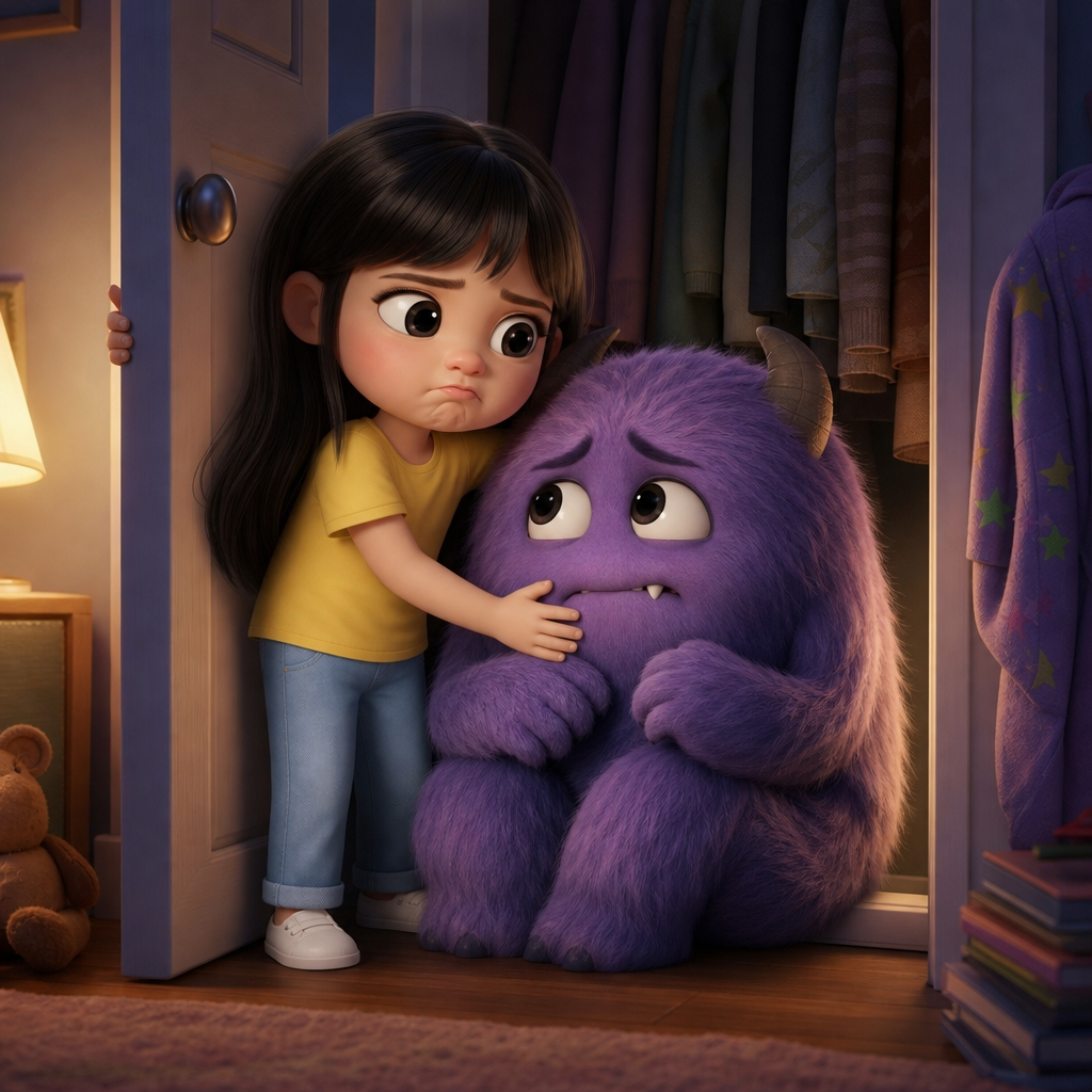 Lila and the Cozy Monster — scene from the story