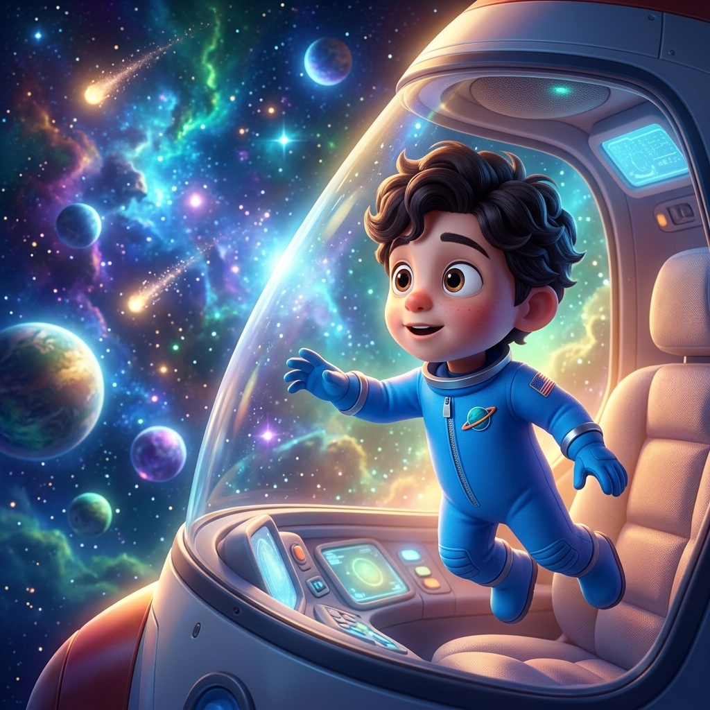 Aaron's Space Mission — scene from the story