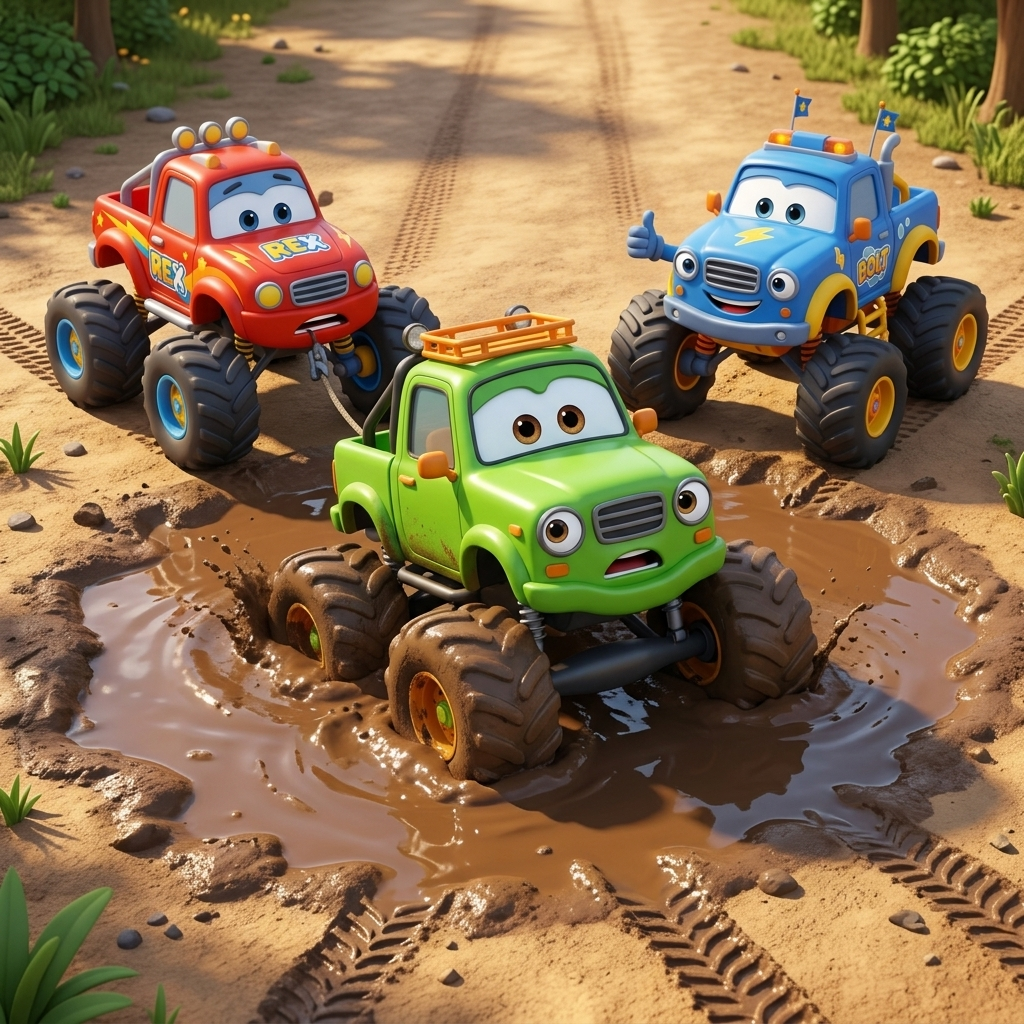 Muddy's Big Stuck Adventure! — scene from the story