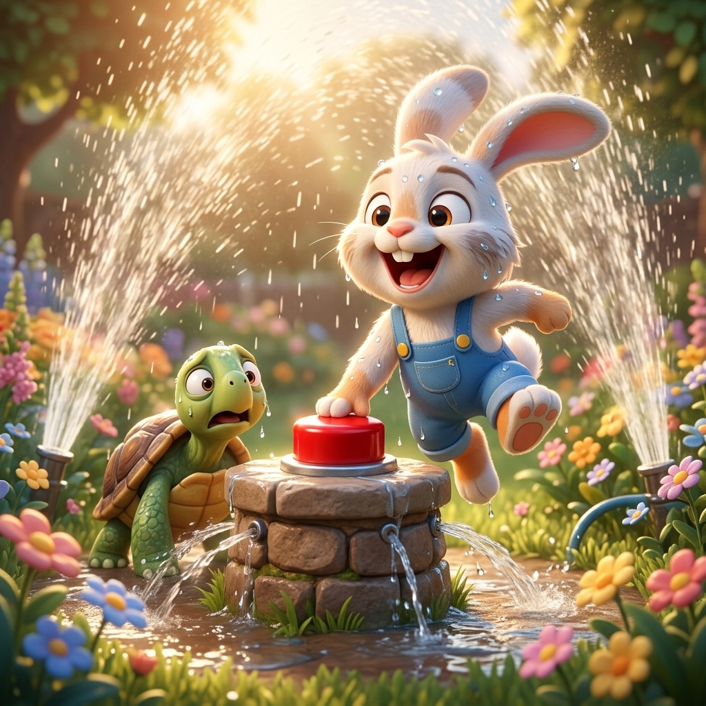 لولو والزر الأحمر — scene from the story