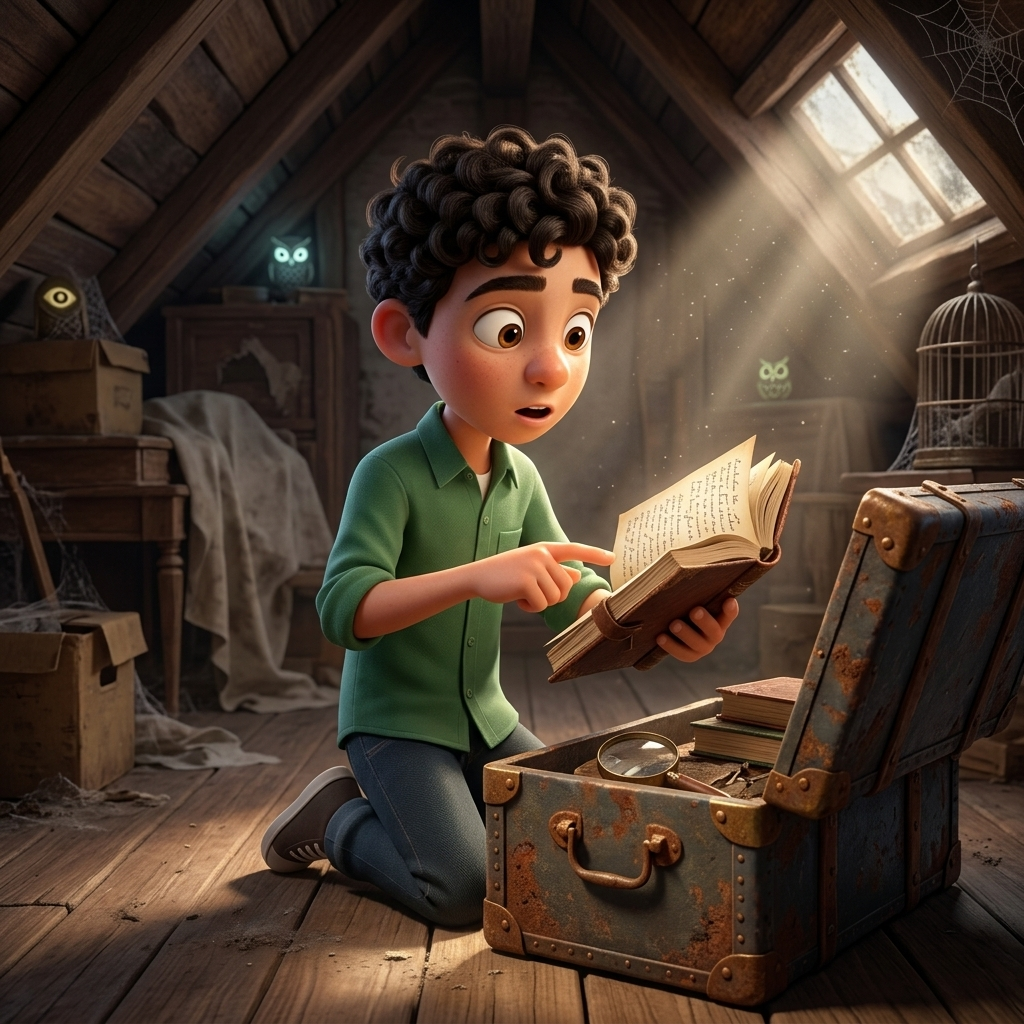 The Attic's Big Secret — scene from the story