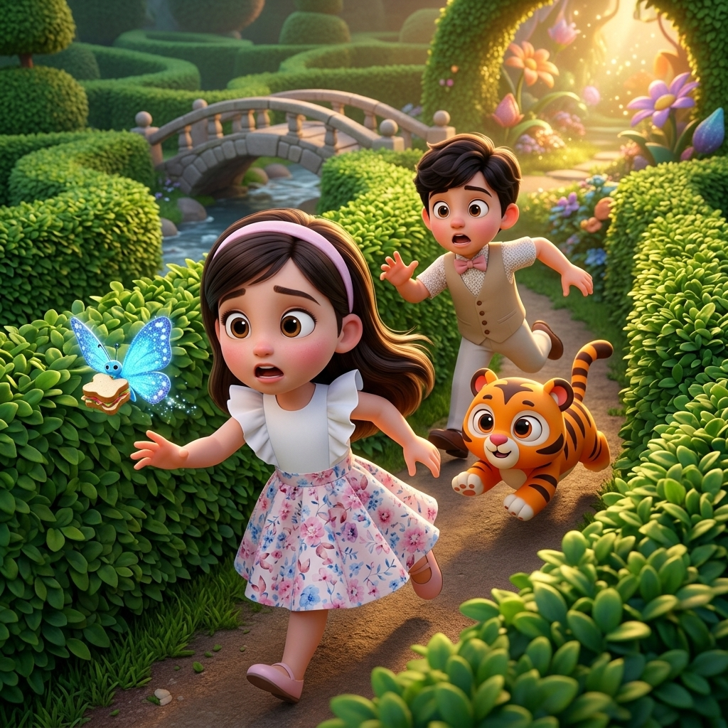 Butterfly's Big Garden Party — scene from the story
