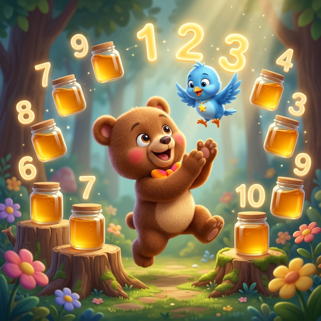 Milo Counts Sweet Honey — scene from the story