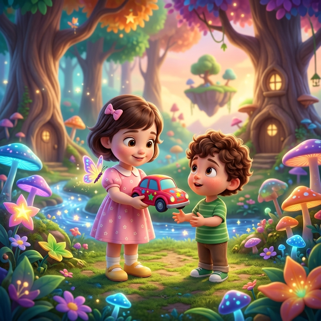 Lily Learns to Share — scene from the story