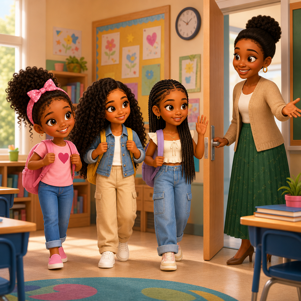 Friends Make School Fun — scene from the story