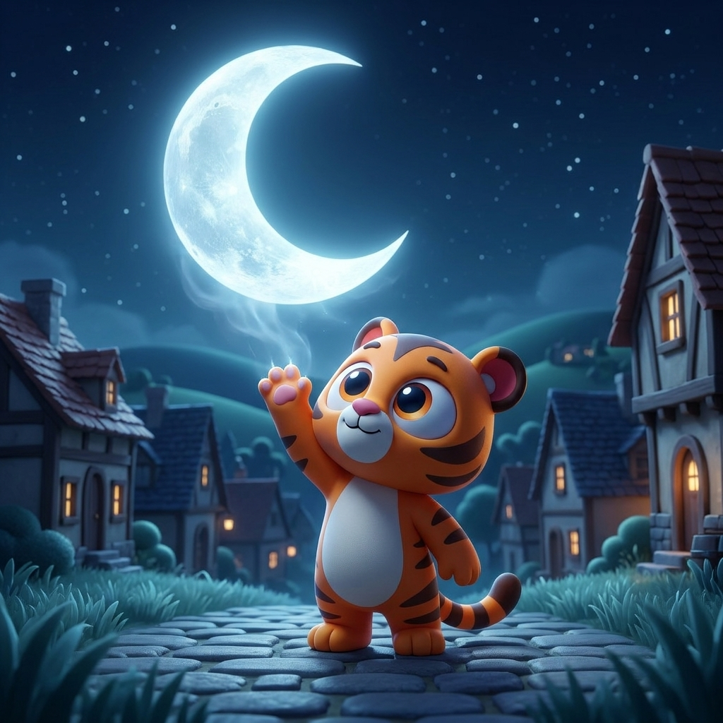 Mishi Touches The Moon — scene from the story