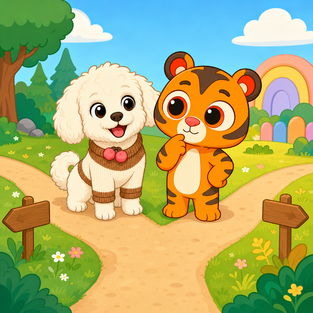 Peach Picks a Path — scene from the story