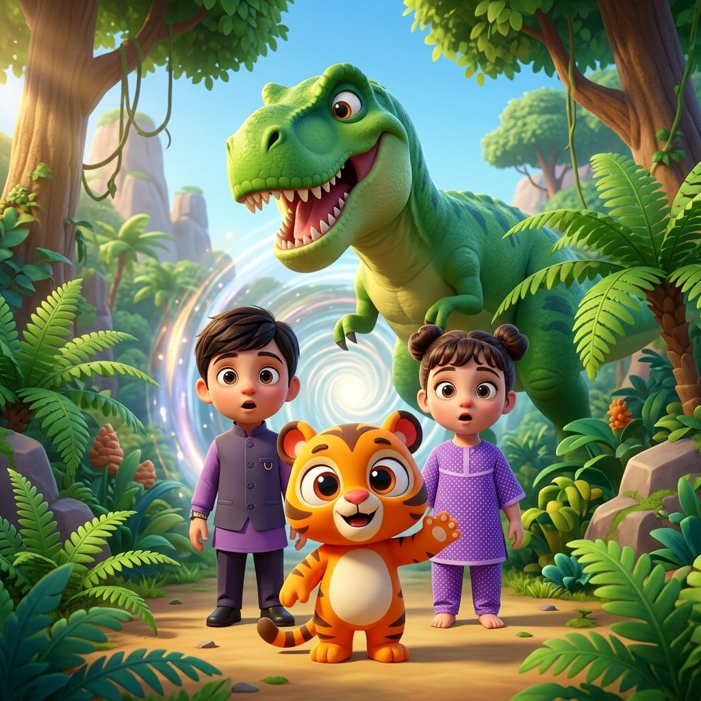 Dino Island Time Trip — scene from the story