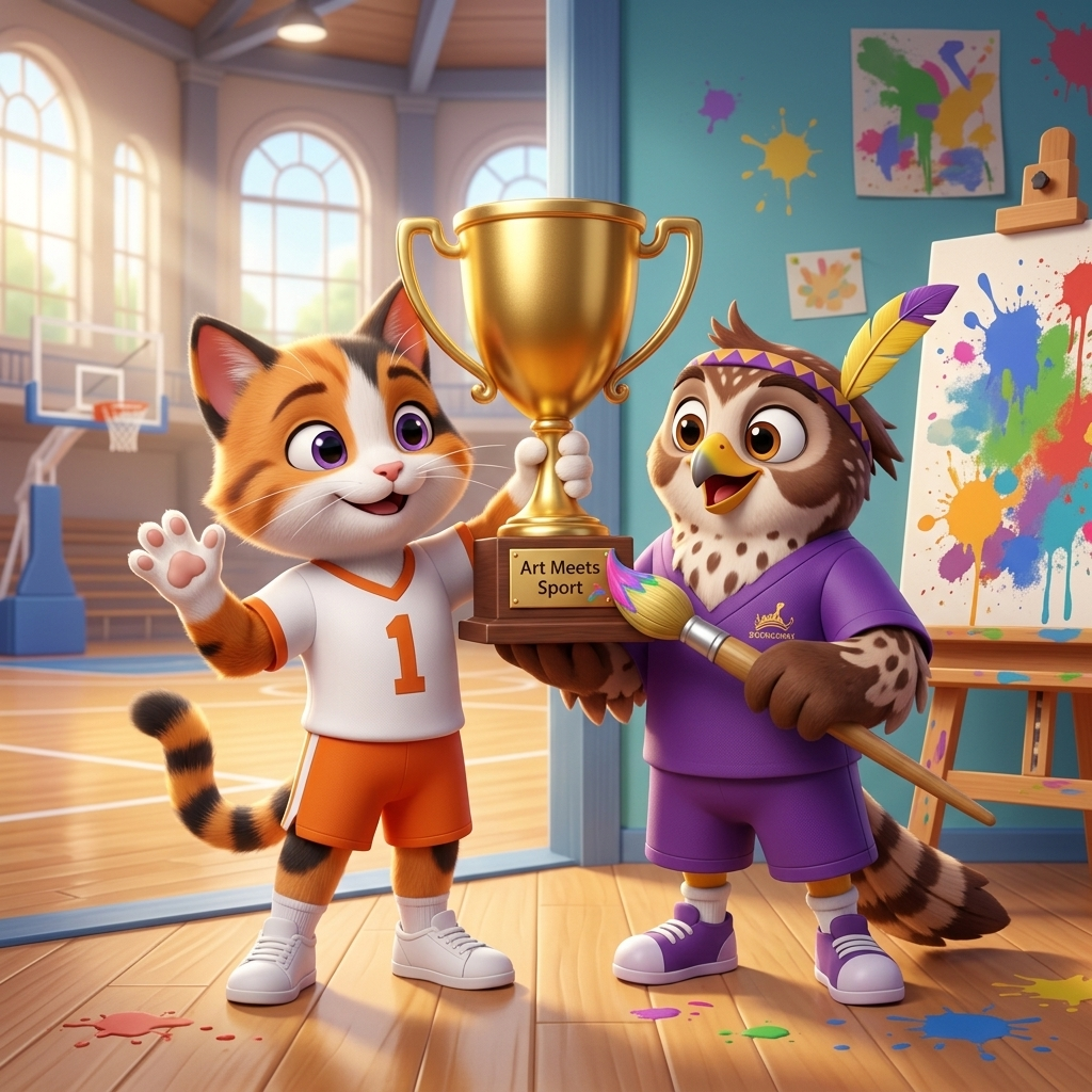 Art Meets The Trophy — scene from the story