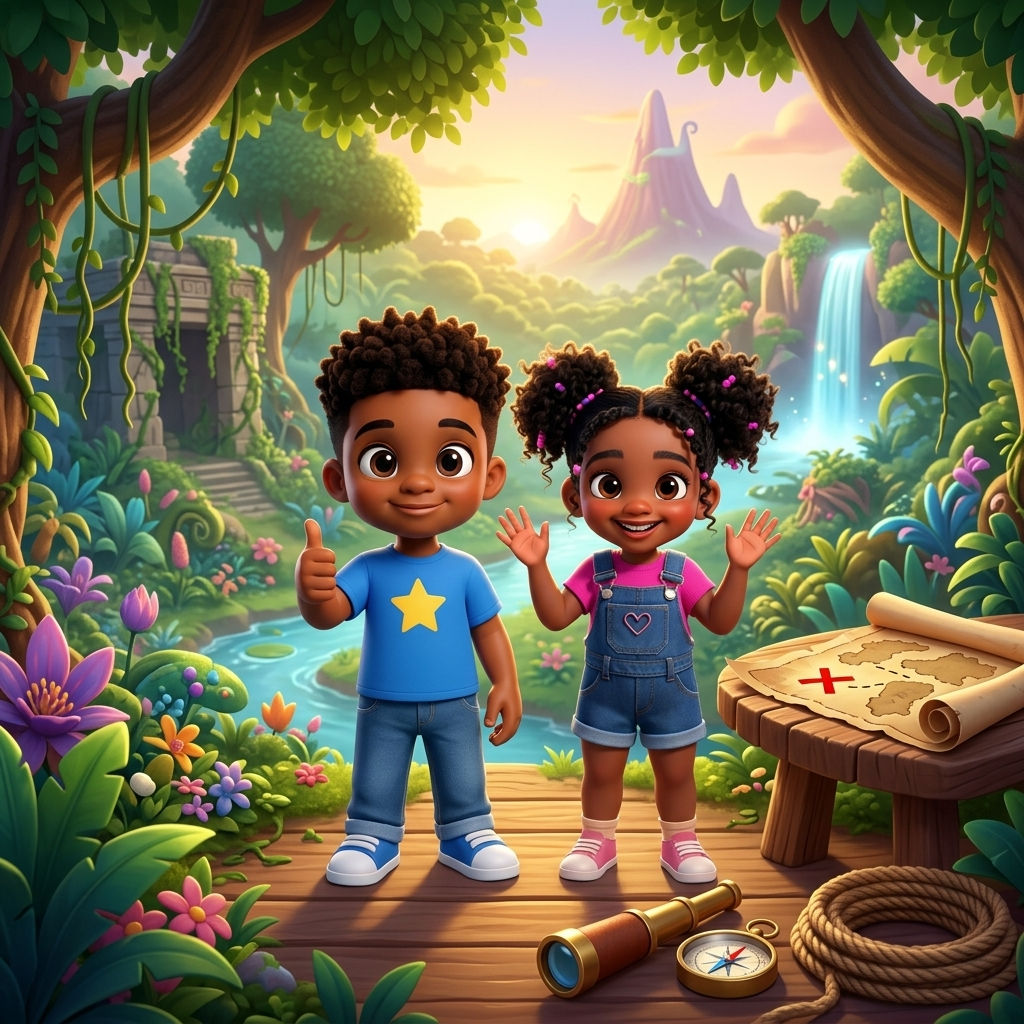 Junior And Mia Adventure! — scene from the story