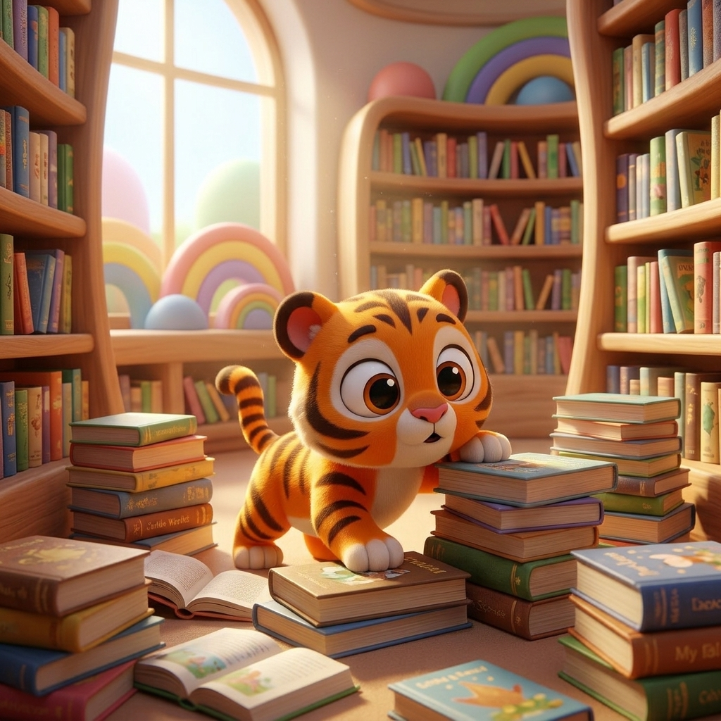 Tiger's Big Book Hunt — scene from the story