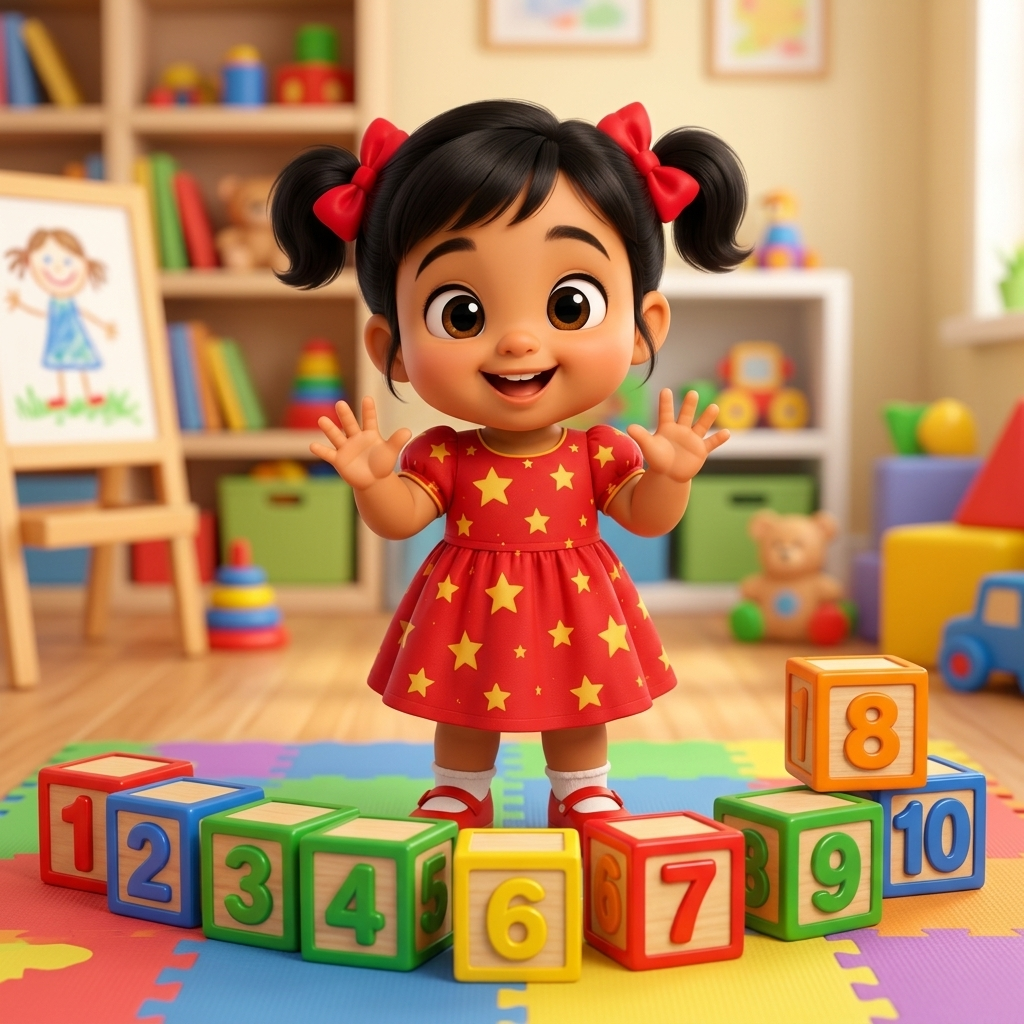 Laalaa Counts To Ten! — scene from the story