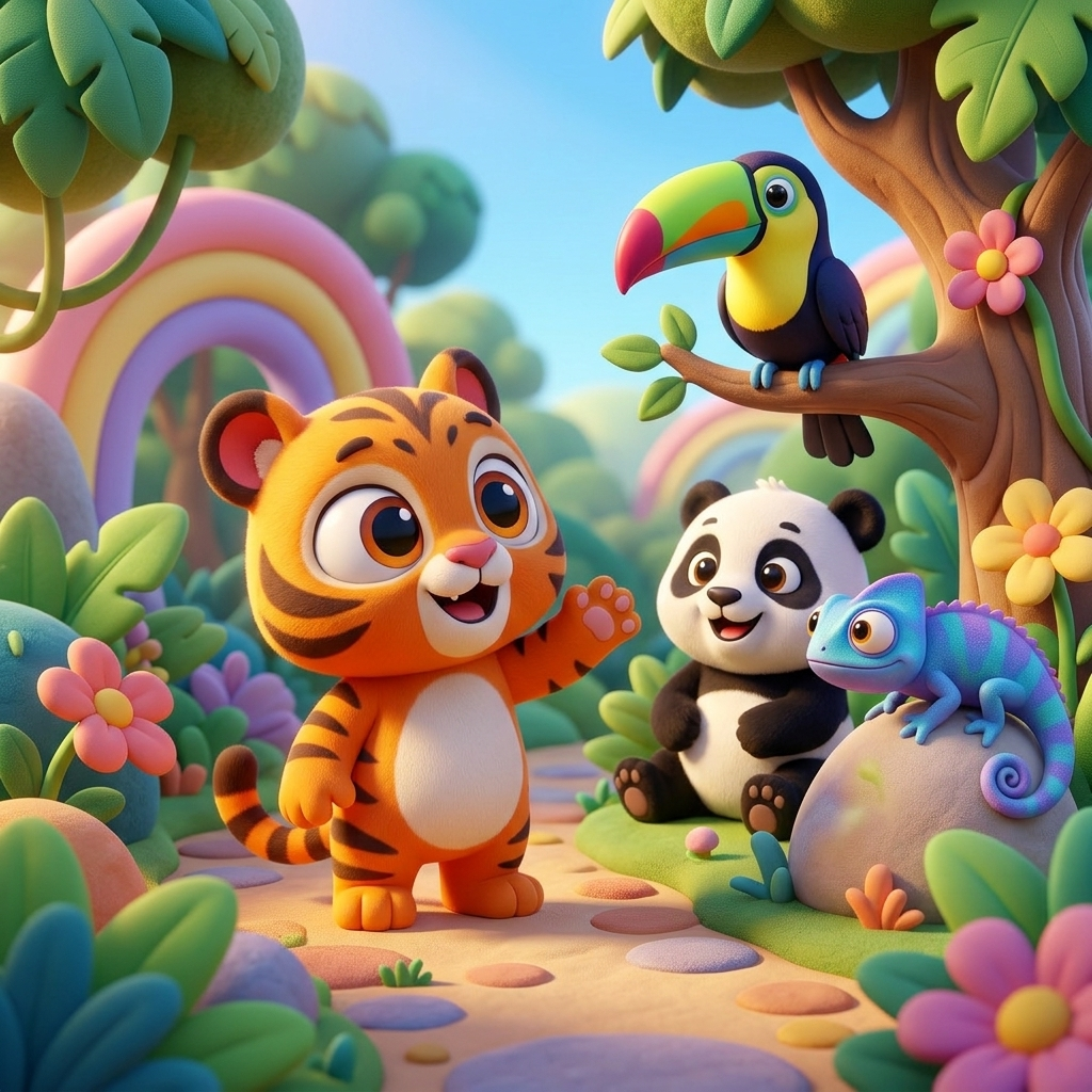 Zippy Meets Amazing Animals — scene from the story