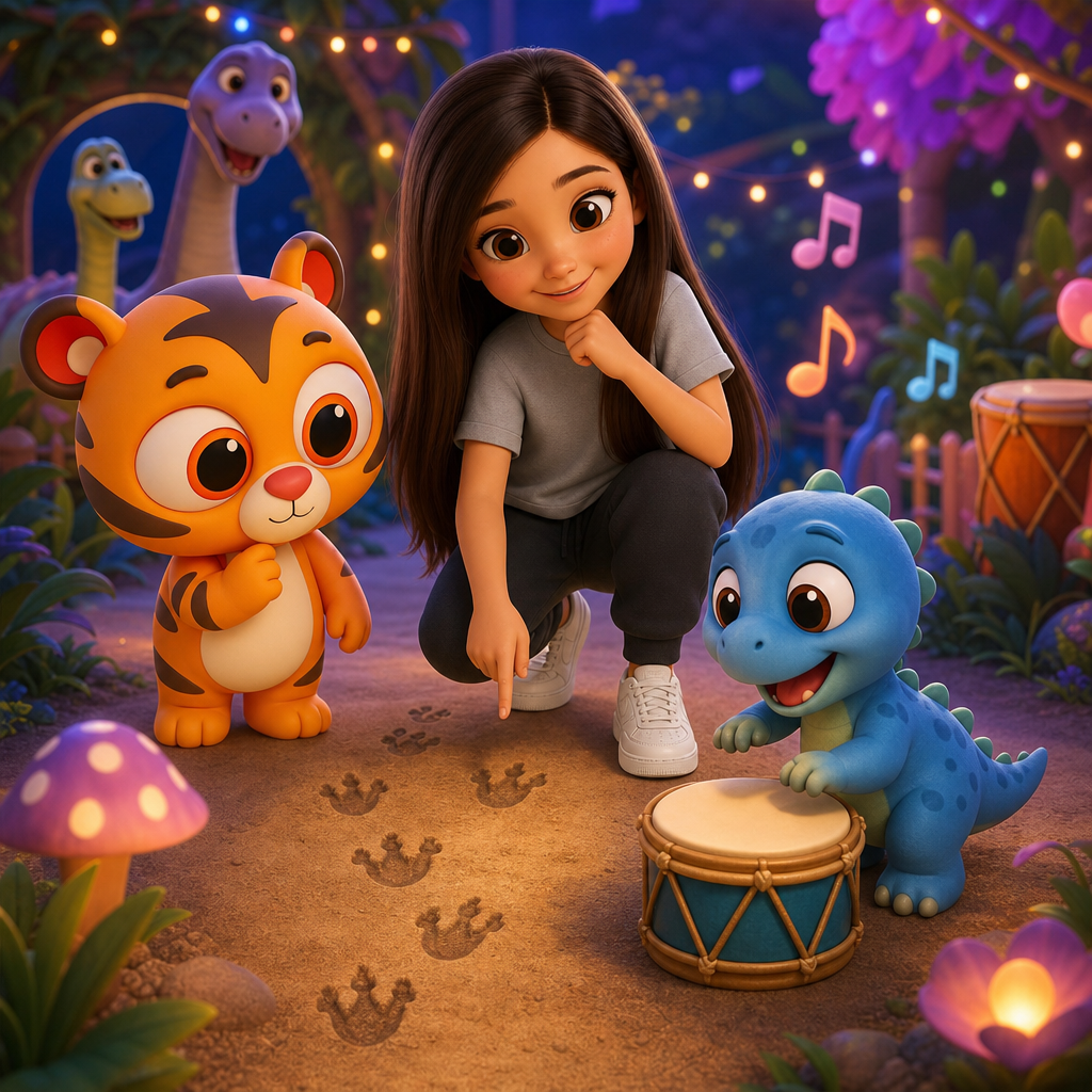 Dino Drum Dash — scene from the story