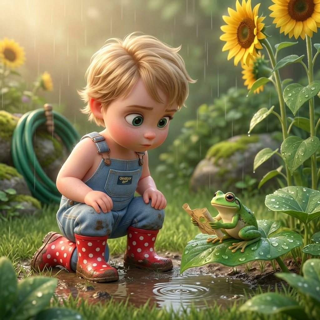Frog's Secret Garden Party — scene from the story