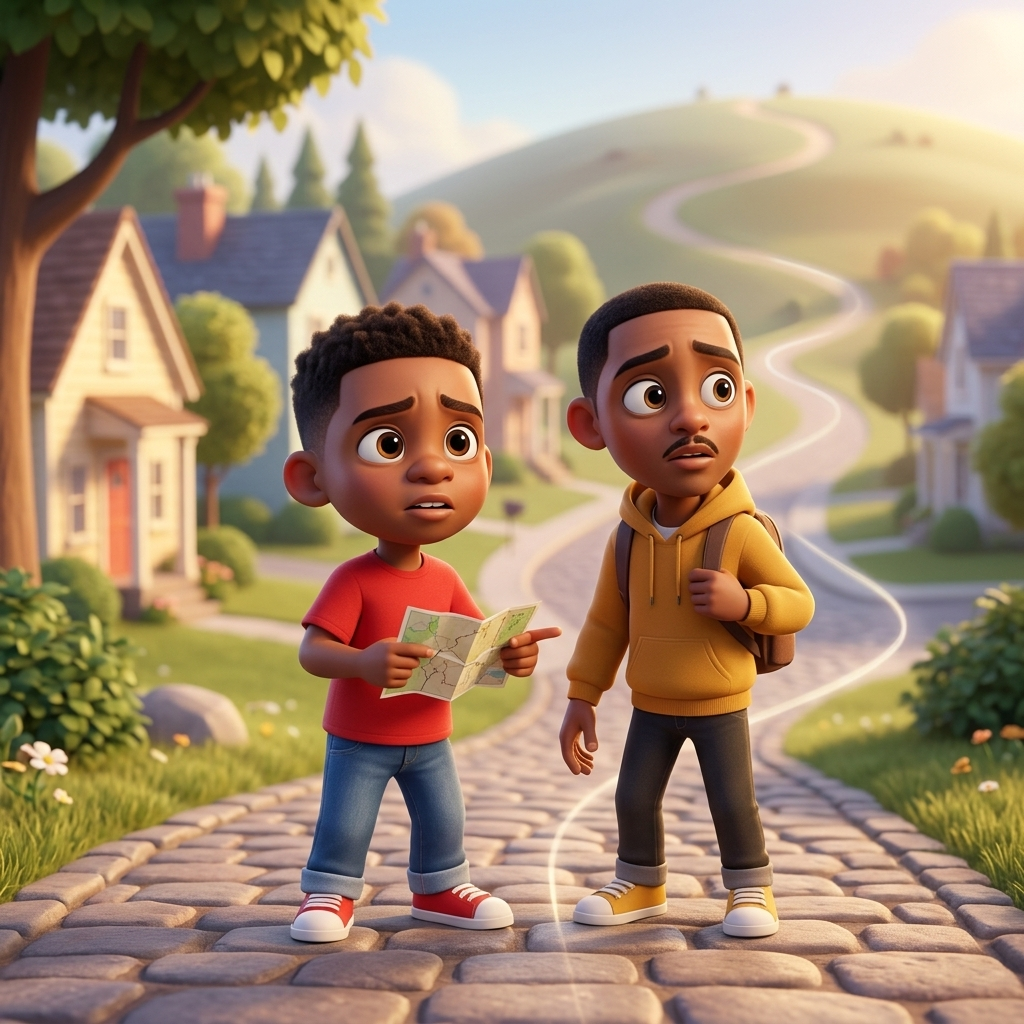 Nick's Big Brave Journey — scene from the story