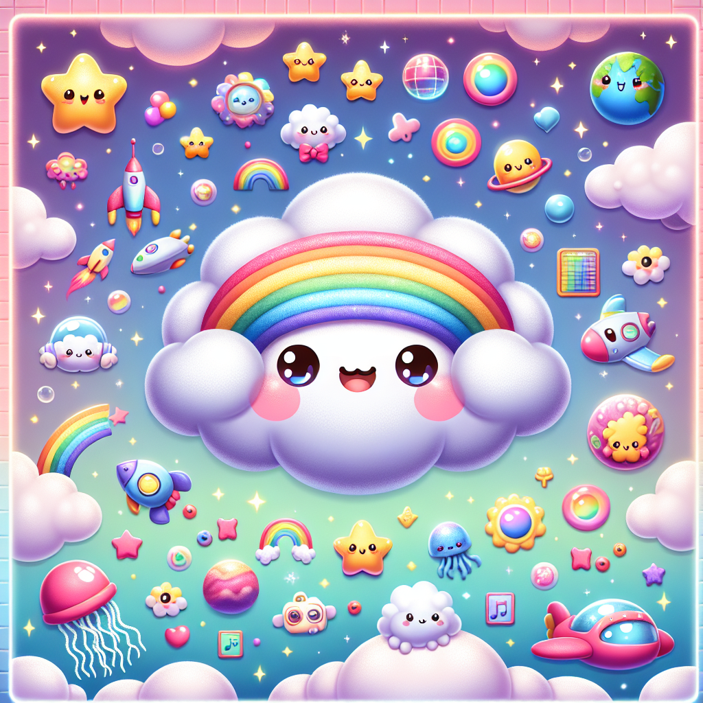 Cloud Friends Learn Together — scene from the story