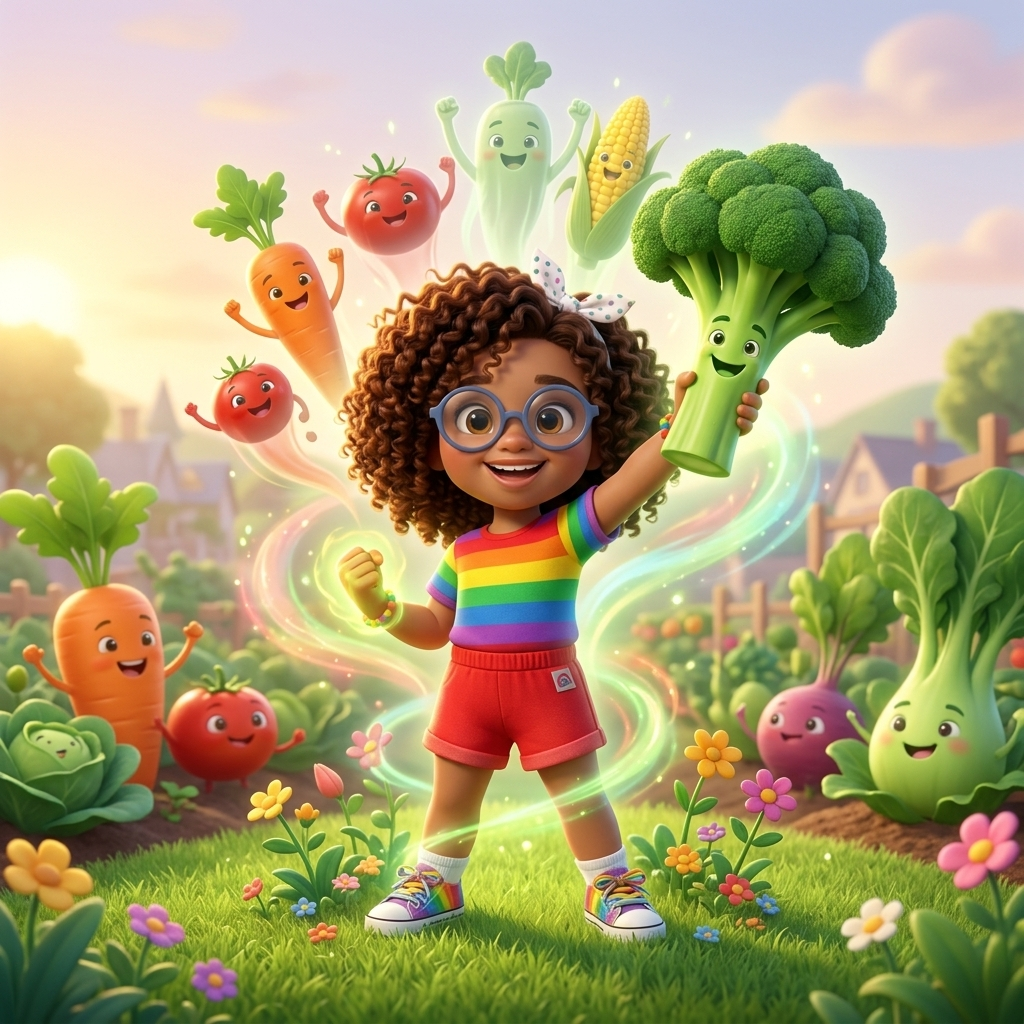 Veggie Power Super Kids — scene from the story