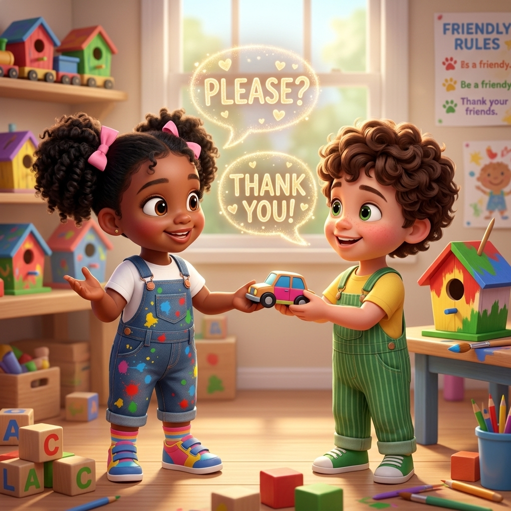 Magic Words Make Friends — scene from the story