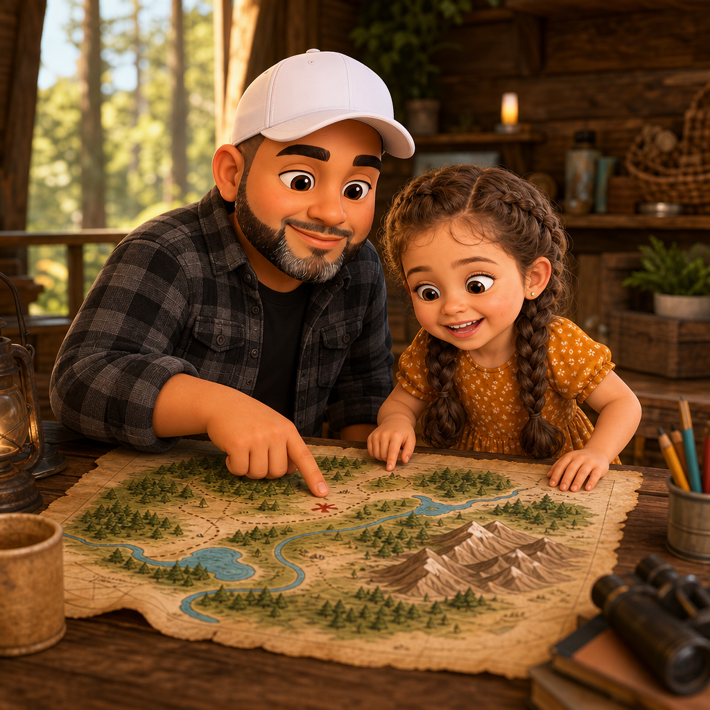 Zoey and Grandpa’s Magic Map — scene from the story