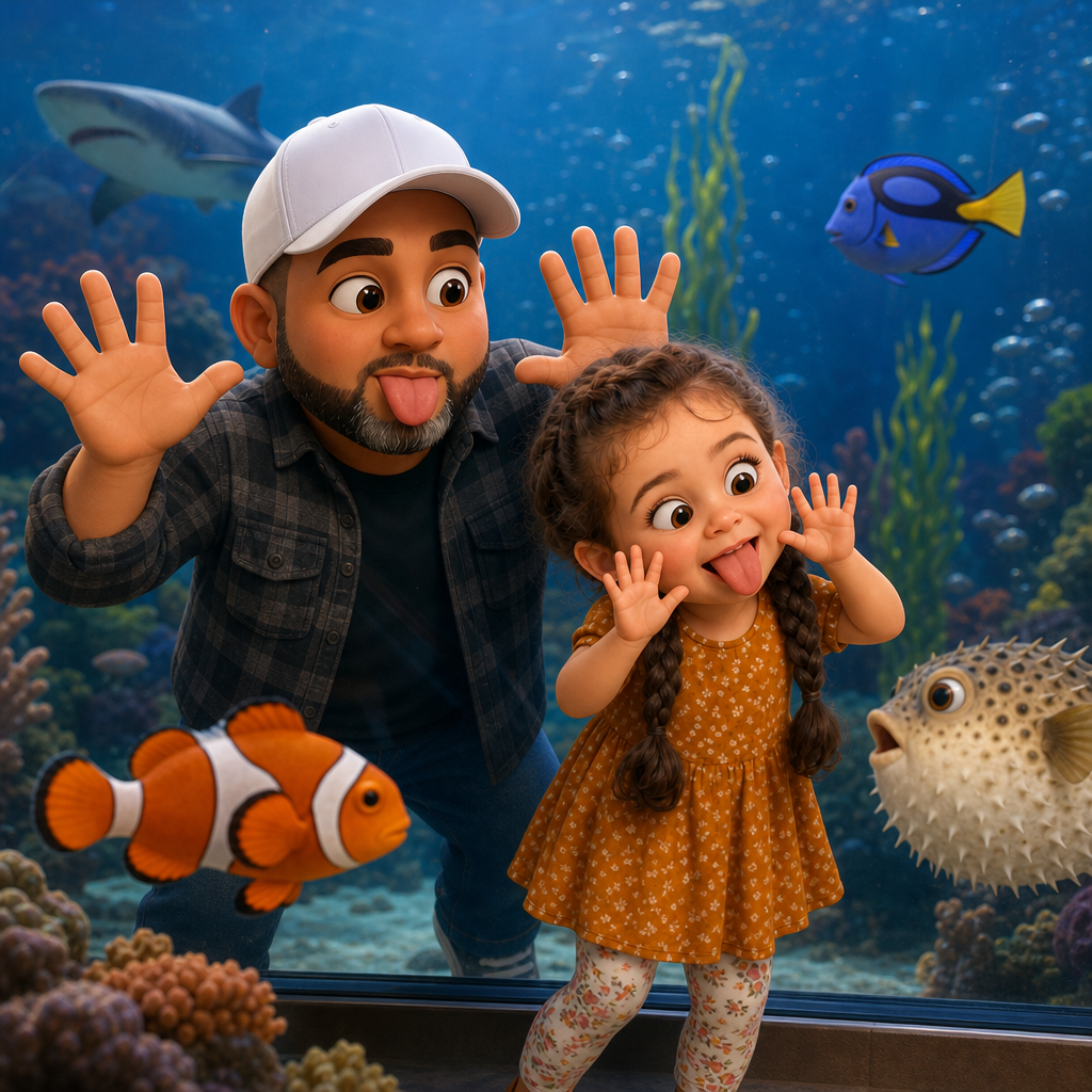 Grandpa’s Fishy Funny Faces — scene from the story