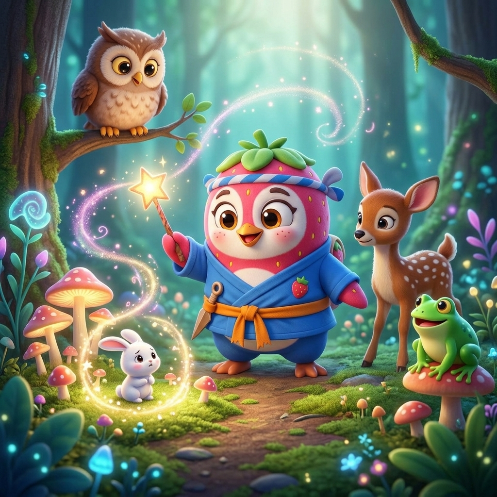 Pinkie Ninja Finds Bunny! — scene from the story