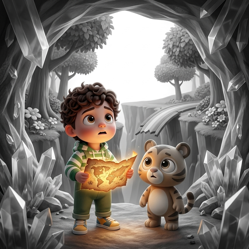 Ayoub's Colorful Forest Quest — scene from the story