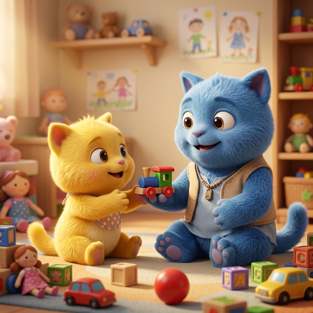 Let's Share Our Toys! — scene from the story