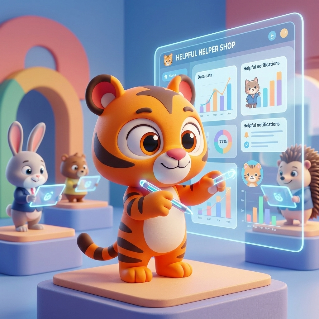 Zippy's Helpful Helper Shop — scene from the story