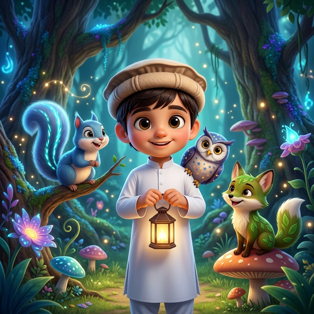 Torab's Magical Forest Friends — scene from the story