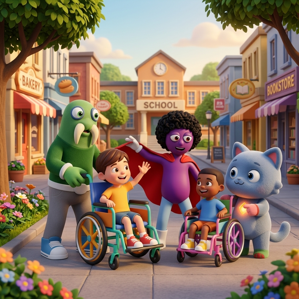 Wheels Around Town — scene from the story