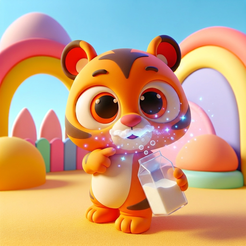 The Magic Milk Mustache! — scene from the story