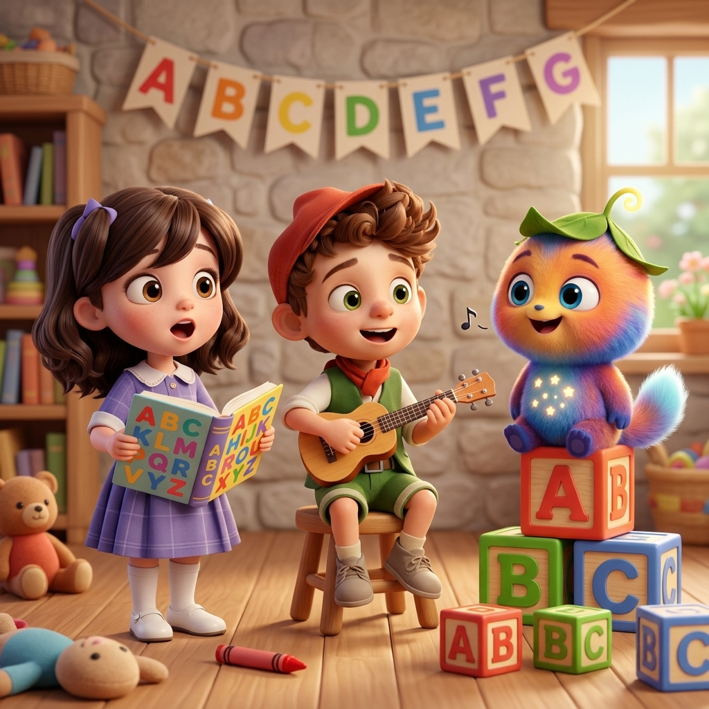 Max, Daisy & Toby's ABC Song! — scene from the story
