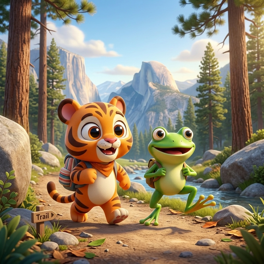 Zippy and Froggy Hike! — scene from the story