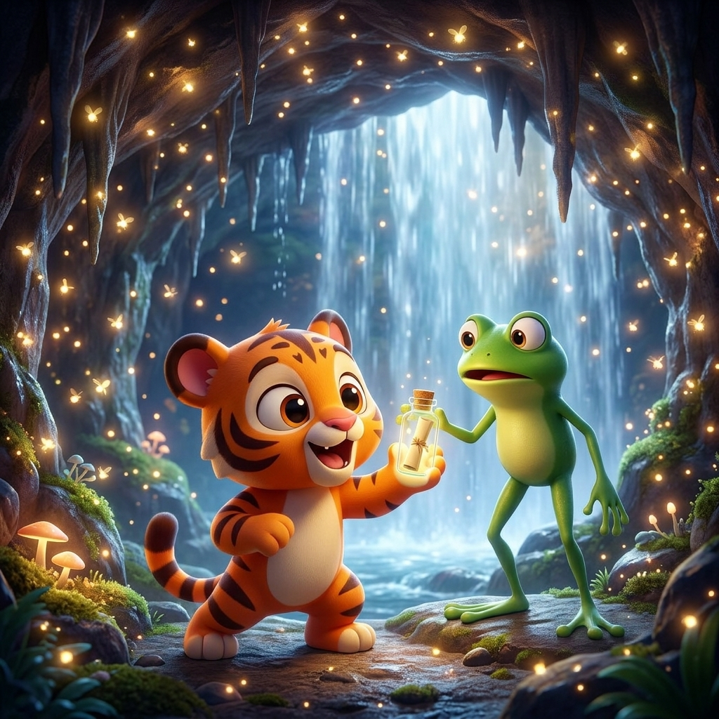 Zippy And Froggy's Firefly Cave — scene from the story