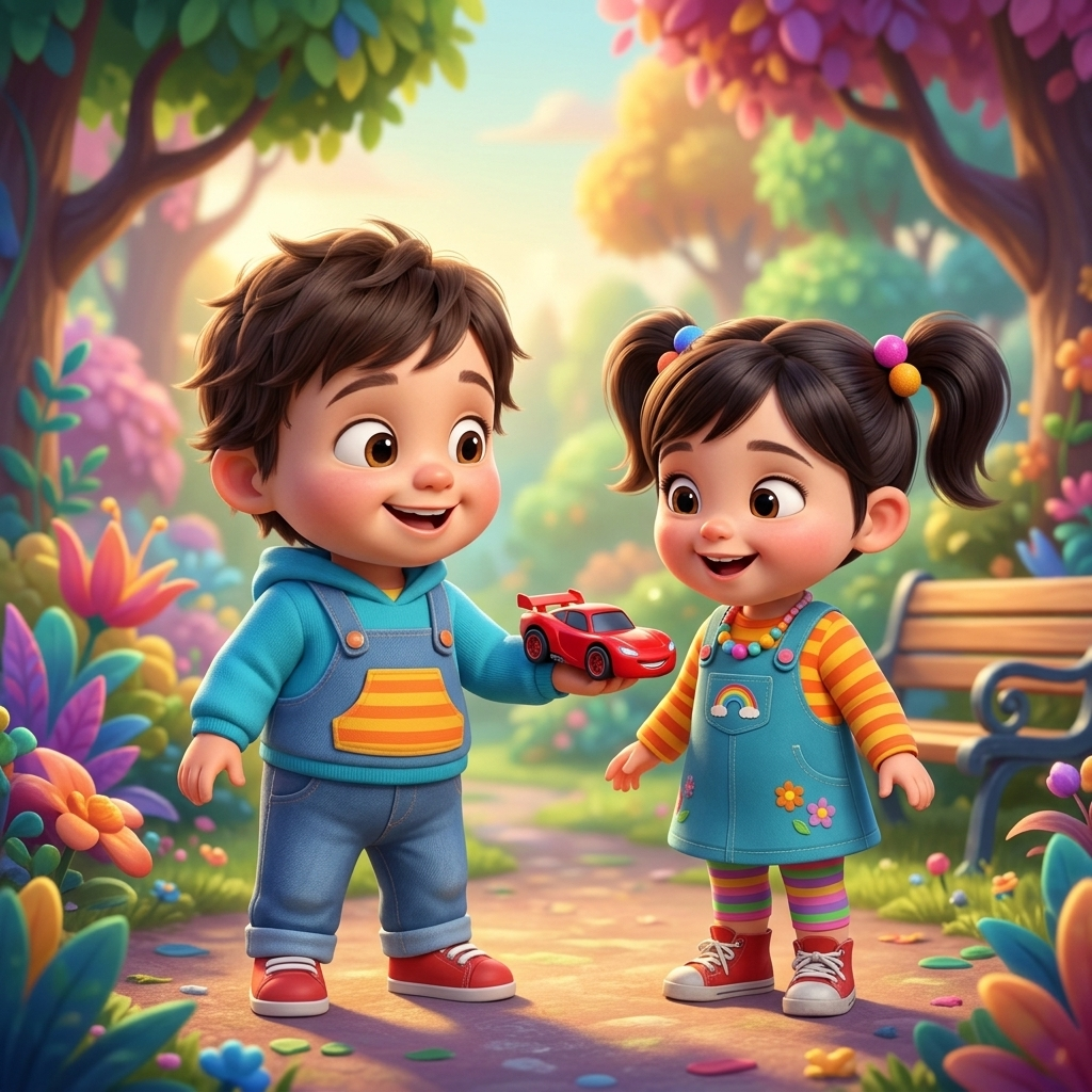 Kian Shares His Car — scene from the story