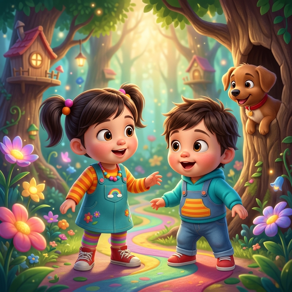 Maria & Kian Find Buddy — scene from the story