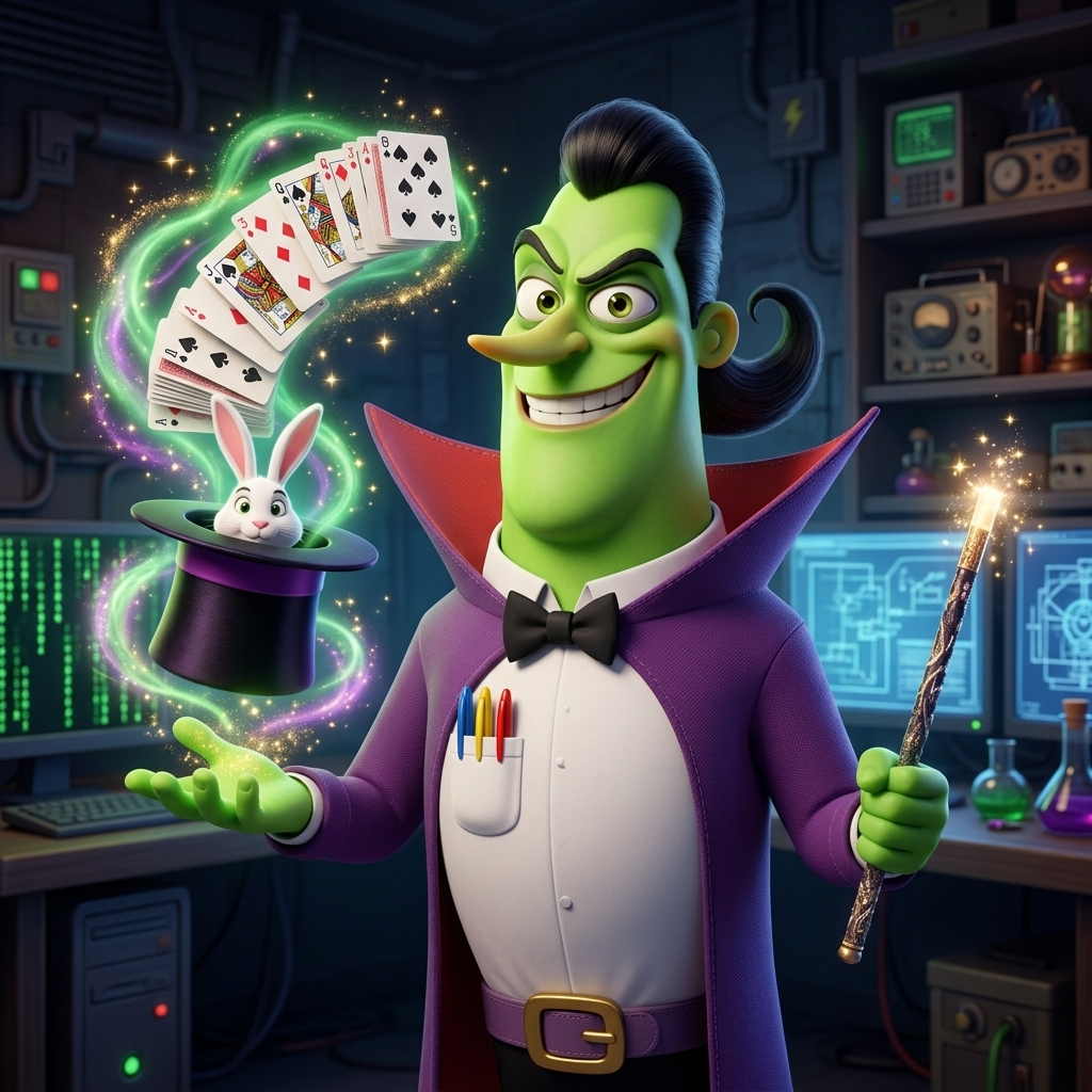 Hacker's Amazing Magic Trick — scene from the story