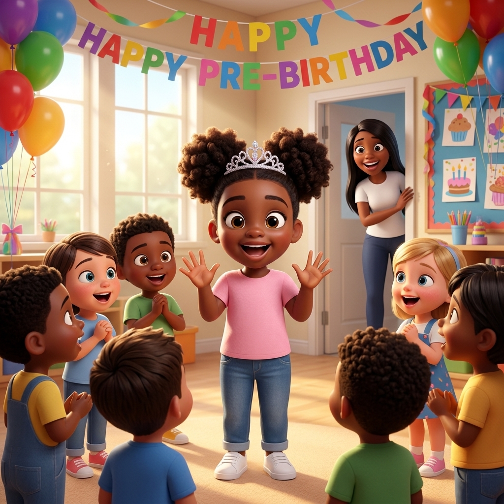 A'naesha's Big Birthday Surprise — scene from the story