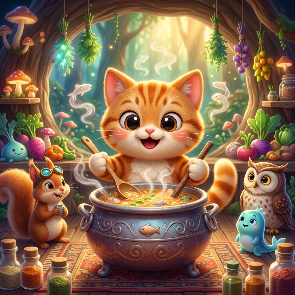 Kitty's Yummy Fish Soup — scene from the story