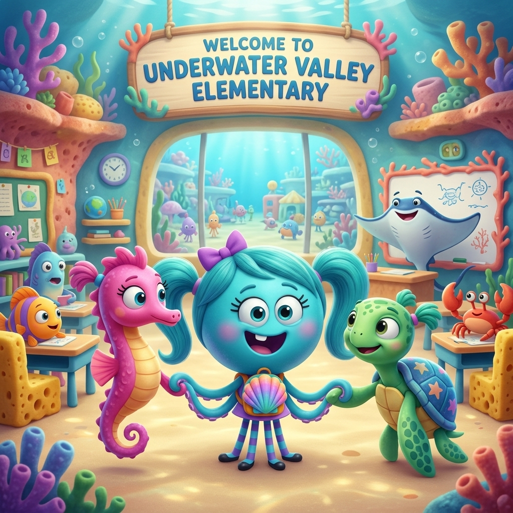 Olivia's Big School Day — scene from the story