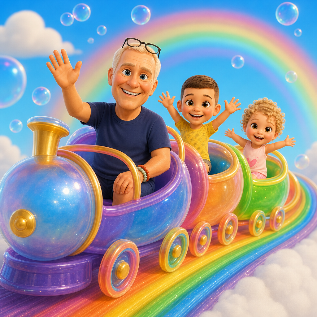 Pop's Bubbletrain Rainbow Ride — scene from the story